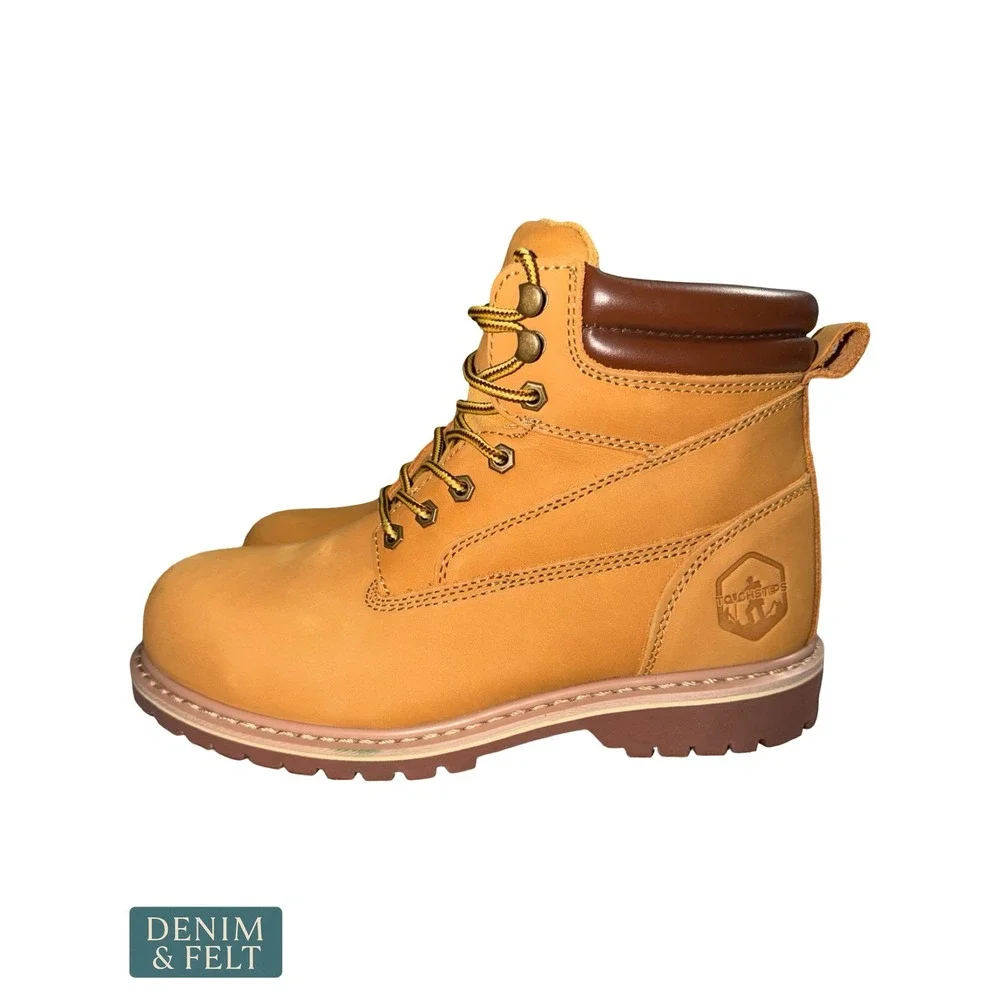 NEW Toughsteps Mens Steel Toe Work Boots 6 Inch Waterproof Leather Safety Shoes